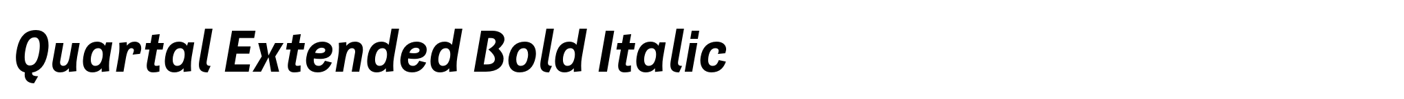 Quartal Extended Bold Italic image